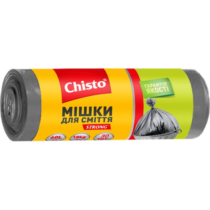Пакеты для мусора Chisto Strong 60 л, 30 шт - 